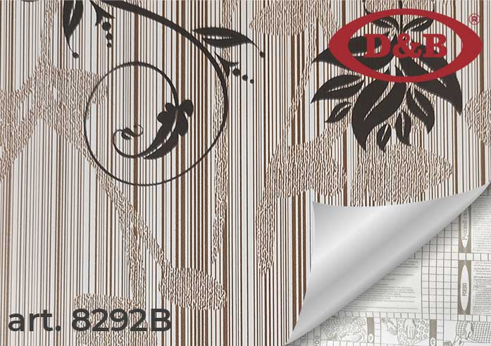 Самоклеящаяся плёнка 8292В цветы на золотом фоне, 45 см