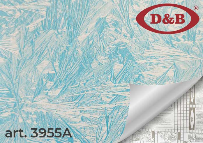 Самоклеящаяся плёнка D&B 3955А голубой морозец, 45 см