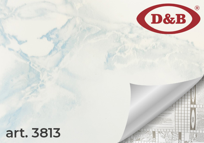 Самоклеящаяся плёнка D&B 3813 мрамор светло-голубой, 45 см