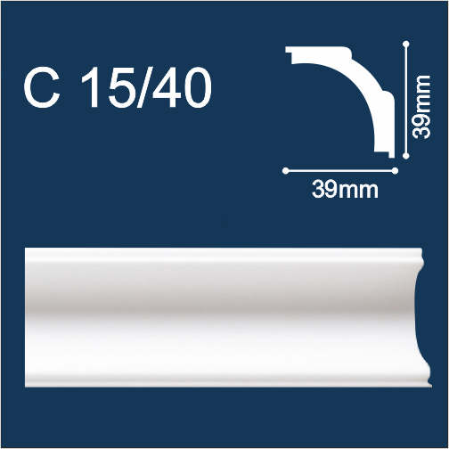 Потолочный плинтус Solid С15 38×38 мм