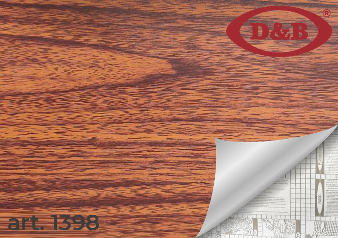 Самоклеящаяся плёнка D&B 1398 дерево тёмное, 45 см