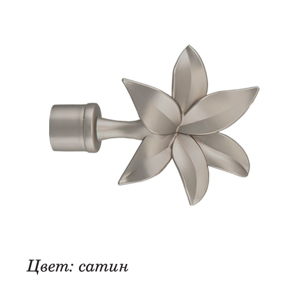 Наконечник для карниза DIY Флора 16 мм хром глянец