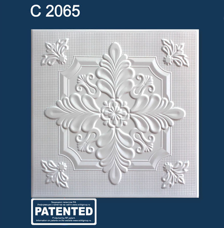Плита потолочная Solid 2065 белая