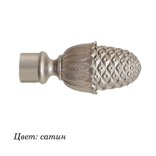Наконечник для карниза DIY Шишка 28 мм сатин