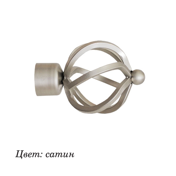 Наконечник для карниза DIY Булава 28 мм хром глянец
