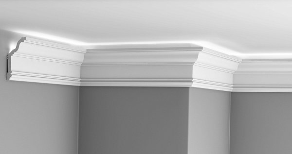 Карниз потолочный GPD-50 LED 80×40 мм, 2 м