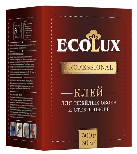 Клей для стеклообоев Ecolux Professional 0,25 кг
