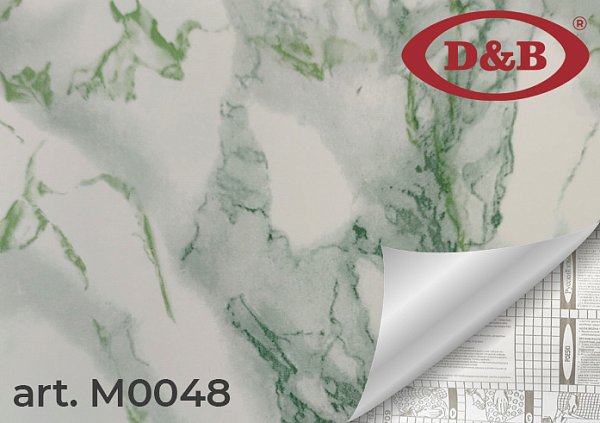 Самоклеящаяся плёнка M0048 мрамор зелёный, 67,5 см