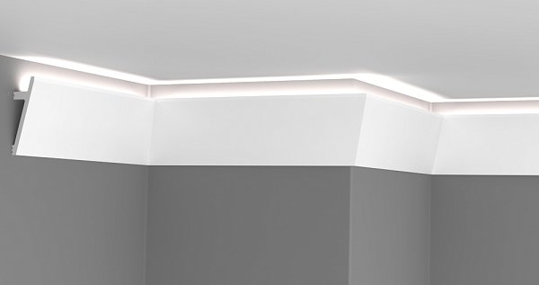 Карниз потолочный GPD-204 LED 80×25 мм, 2 м