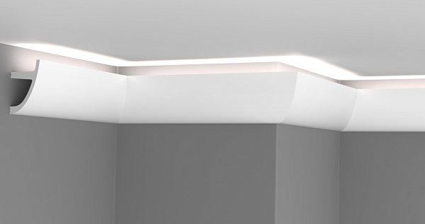 Карниз потолочный GPD-202 LED 70×45 мм, 2 м