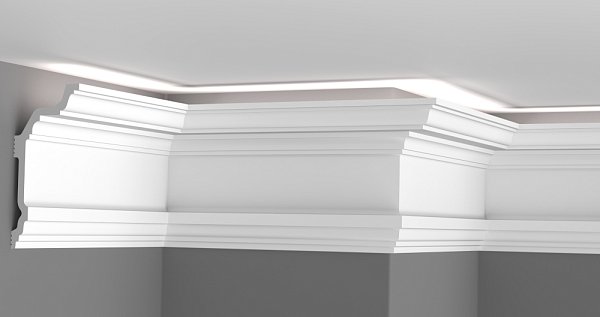 Карниз потолочный GPD-57 LED 150×70 мм, 2 м