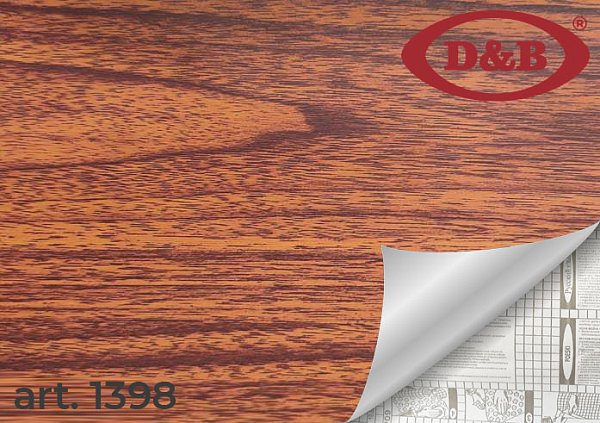Самоклеящаяся плёнка D&B 1398 дерево тёмное, 45 см