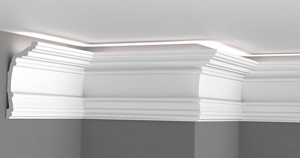 Карниз потолочный GPD-53 LED 140×65 мм, 2 м