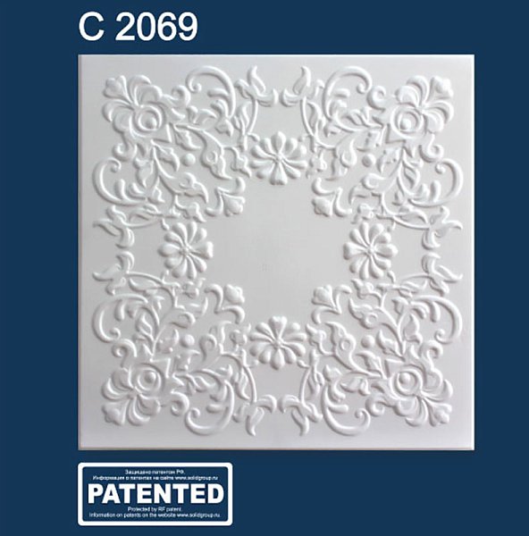 Плита потолочная Solid 2069 белая