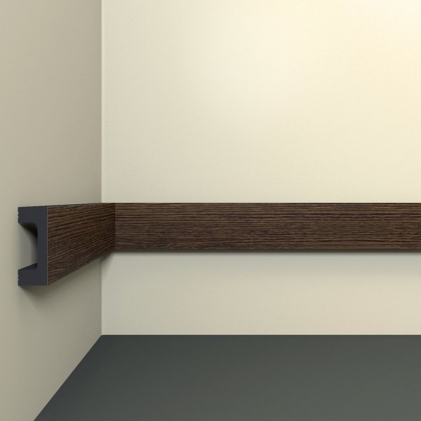 Молдинг МЛ 18/3 Ф 40×15 мм, 3 м, тёмный орех