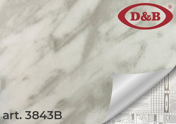 Самоклеящаяся плёнка D&B 3843B мрамор чёрно-белый, 45 см